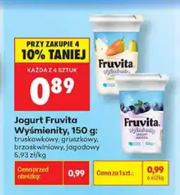 Biedronka Jogurt Fruvita Wyśmienity truskawkowy oferta