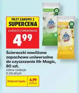 Biedronka Ściereczki nawilżane zapachowe uniwersalne do czyszczenia Mr Magic oferta