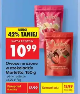 Biedronka Truskawki mrożone w czekoladzie mlecznej Marletto oferta