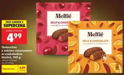 Biedronka Galaretka z sokiem owocowym w czekoladzie pomarańczowa Meltié oferta