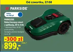 Lidl Robot koszący smart z aplikacją Parkside 20V 4Ah oferta