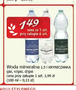 Cezar Delikatesy Woda mineralna gazowana Kryniczanka oferta
