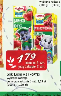 Cezar Delikatesy Sok Leon Hortex oferta