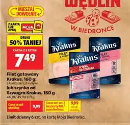Biedronka Filet gotowany z kurczaka Krakus oferta
