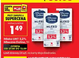 Biedronka Mleko UHT Mleczna Dolina 3,2% oferta