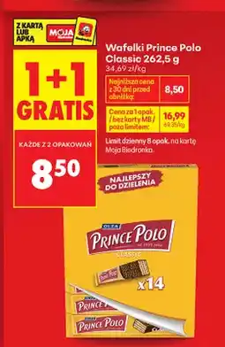 Biedronka Wafelki Prince Polo Classic 14-pak oferta