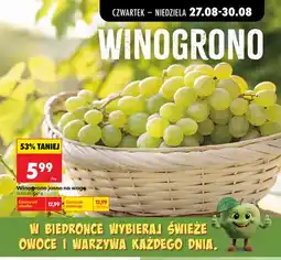 Biedronka Winogrona jasne oferta