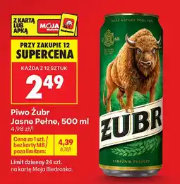 Biedronka Piwo Żubr oferta