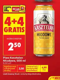 Biedronka Piwo Kasztelan Miodowe oferta