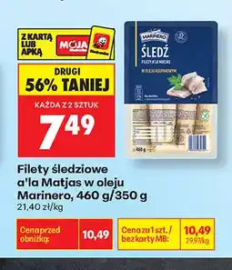 Biedronka Filety śledziowe a'la Matjas w oleju Marinero oferta