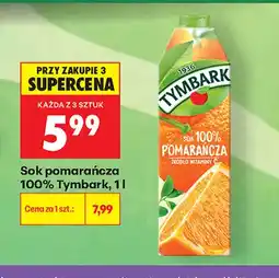 Biedronka Sok pomarańcza Tymbark 100% oferta