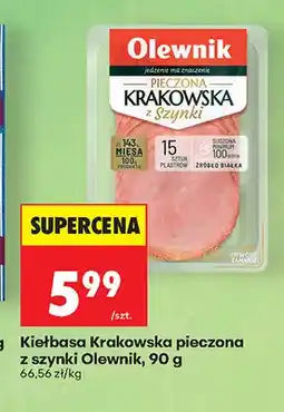 Biedronka Kiełbasa krakowska pieczona z szynki Olewnik oferta