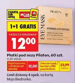 Biedronka Płatki pod oczy Pilaten oferta