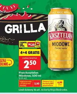 Biedronka Piwo Kasztelan Miodowe oferta