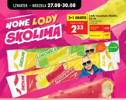 Biedronka Lody na patyku Skolim cytryna truskawka oferta