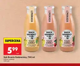 Biedronka Sok Bracia Sadownicy letnie jabłko z cytryną i truskawką oferta