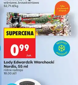 Biedronka Lody Edwardzik Warchocki Nordis popcorn oferta