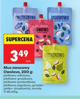 Biedronka Mus owocowy jabłkowo-porzeczkowy Owolovo oferta