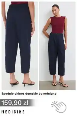 Medicine Spodnie chinos damskie bawełniane Medicine oferta