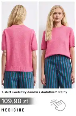 Medicine T-shirt swetrowy damski z dodatkiem wełny Medicine oferta
