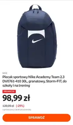 Empik Plecak sportowy Nike Academy Team 2,3 DV0761-410 oferta