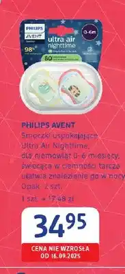 dm drogerie markt Smoczki uspokajające Ultra Air Nighttime dla niemowląt 0-6 miesięcy Philips Avent 2-pak oferta