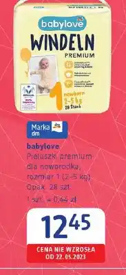 dm drogerie markt Pieluszki premium dla noworodka rozmiar 1 (2-5 kg) babylove oferta