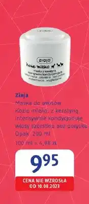 dm drogerie markt Maska do włosów Kozie mleko z keratyną Ziaja oferta