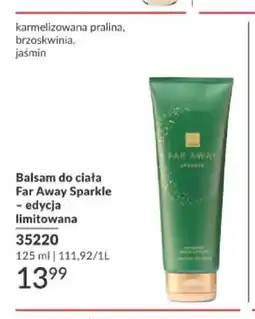 Avon Balsam do ciała Avon Far Away Sparkle edycja limitowana oferta