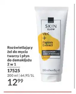 Avon Rozświetlający żel do mycia twarzy i płyn do demakijażu 2 w 1 Avon oferta