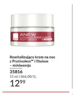Avon Rewitalizujący krem na noc z Protinolem i fitolem Anew miniwersja oferta