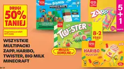 Biedronka Wszystkie multipacki Zapp, Haribo, Twister, Big Milk Minecraft oferta