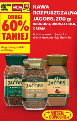 Biedronka Kawa rozpuszczalna Jacobs: Krönung, Cronat Gold, Crema oferta