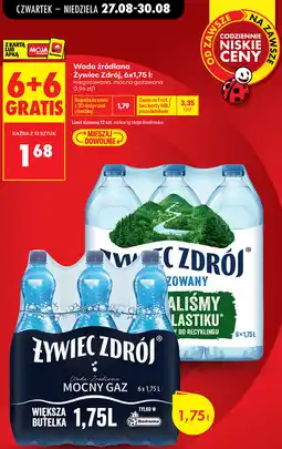 Biedronka Woda źródlana Żywiec Zdrój oferta
