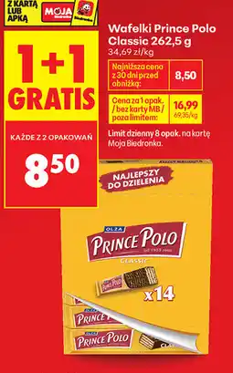 Biedronka Wafelki Prince Polo Classic oferta