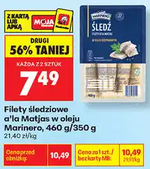 Biedronka Filety śledziowe a'la Matjas w oleju Marinero oferta