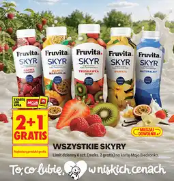 Biedronka Wszystkie jogurty pitne typu islandzkiego Skyr Fruvita oferta