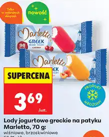 Biedronka Lody jogurtowe greckie na patyku Marletto oferta