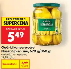 Biedronka Ogórki konserwowe Nasza Spiżarnia oferta