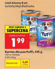 Biedronka Karma dla psa Puffi oferta