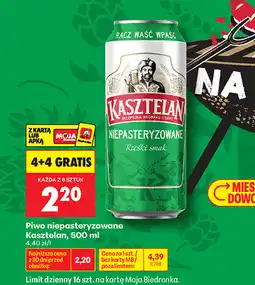 Biedronka Piwo Kasztelan Niepasteryzowane oferta