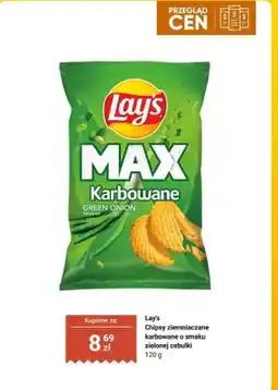 Biedronka Chipsy ziemniaczane karbowane o smaku zielonej cebulki Lay's oferta
