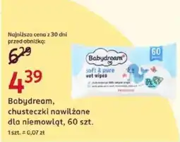 Rossmann Babydream, chusteczki nawilżane dla niemowląt oferta