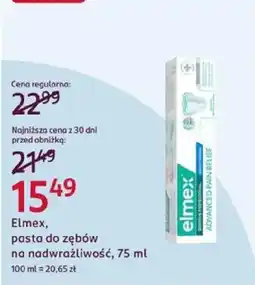 Rossmann Elmex, pasta do zębów na nadwrażliwość oferta