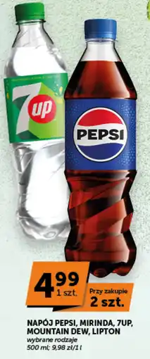 Groszek Napój Pepsi, Mirinda, 7up, Mountain Dew, Lipton oferta
