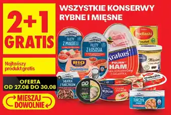Wszystkie konserwy rybne i mięsne