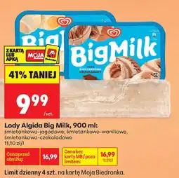 Biedronka Lody Algida Big Milk oferta