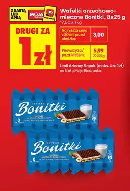 Biedronka Wafelki orzechowo-mleczne Bonitki oferta