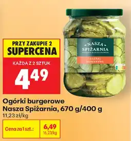 Biedronka Ogórki burgerowe Nasza Spiżarnia oferta