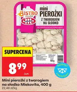 Biedronka Mini pierożki z twarogiem na słodko Mlekovita oferta